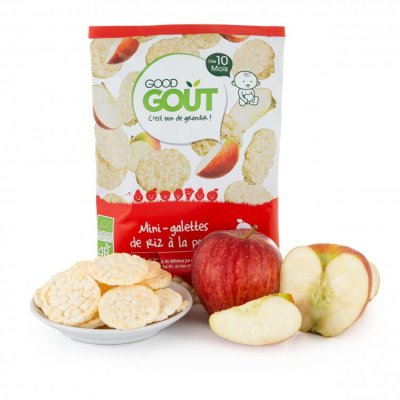 Good Gout BIO mini rýžové koláčky s jablky - Sáček 40 g - obrázek