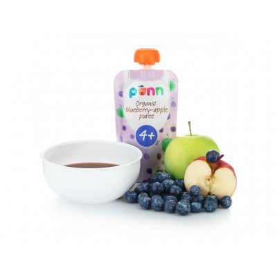 Salvest Ponn BIO jablko s borůvkami - 100 g, 4 m+ - obrázek