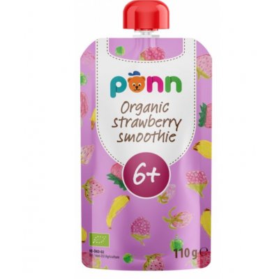 Salvest Ponn BIO ovocné pyré s malinami - 110 g, 6 m+ - obrázek