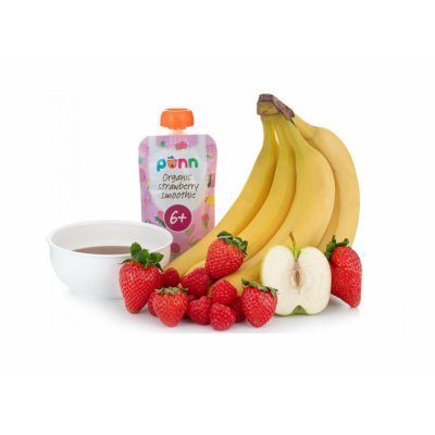 Salvest Ponn BIO ovocné pyré s malinami - 110 g, 6 m+ - obrázek