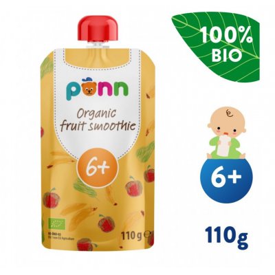 Salvest Ponn BIO ovocné smoothie s ananasem - 110 g, 6 m+