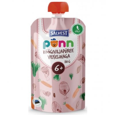 Salvest Ponn BIO hovězí maso se zeleninovým pyré - 110 g, 6 m+ - obrázek