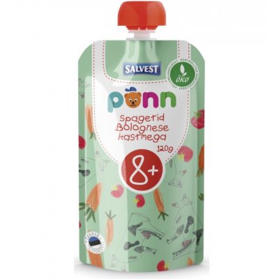 Salvest Ponn BIO boloňské špagety - 120 g, 8 m+ - obrázek