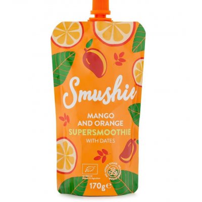 Salvest Smushie BIO ovocné smoothie s mangem, pomerančem a datlemi - 170 g, 36 m+ - obrázek