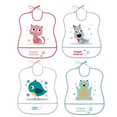 Canpol babies plastový bryndák měkký Cute Animals - Pejsek - obrázek