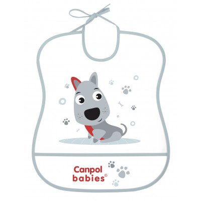 Canpol babies plastový bryndák měkký Cute Animals - Pejsek