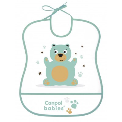 Canpol babies plastový bryndák měkký Cute Animals - Medvídek