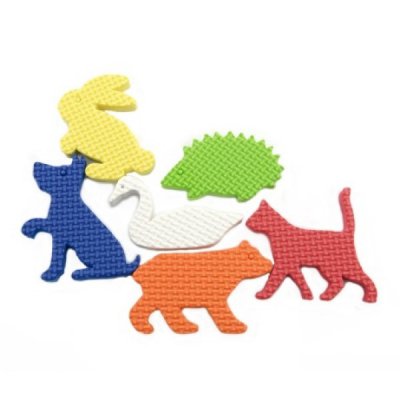 Teddies vodolepky pěnové dílky 6 ks - Zvířátka