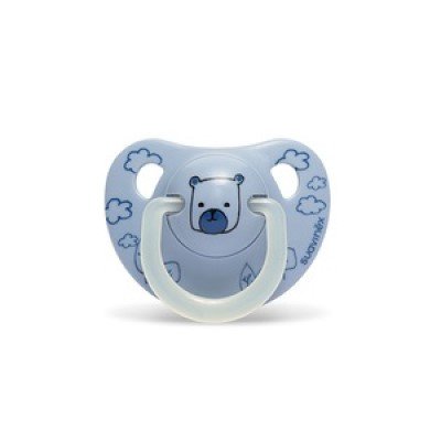 Suavinex Den & Noc anatomické šidítko silikon 0 - 6 m - Modrý medvěd