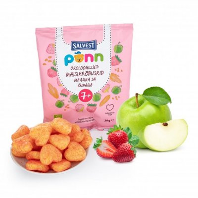Salvest Ponn BIO jahodové křupky - 20 g, 7 m+ - obrázek