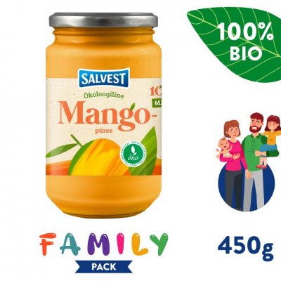 Salvest Family BIO mango 100 % - 450 g, 4 m+