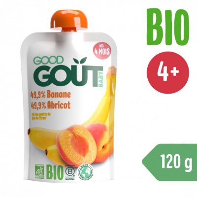 Good Gout BIO meruňka s banánem - Kapsička 120 g