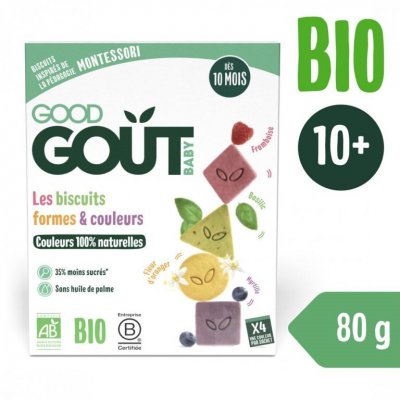 Good Gout BIO sušenky barvy & tvary - Krabička 80 g