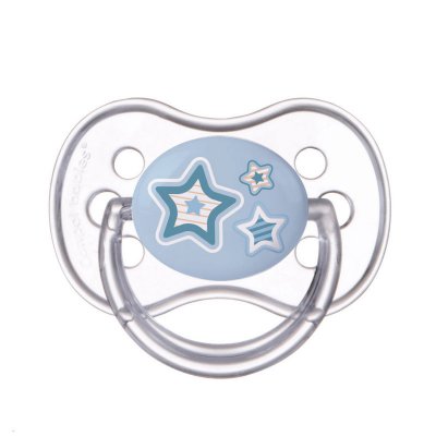 Canpol Newborn Baby dudlík silikonový třešinka 6 - 18 m - Modrá