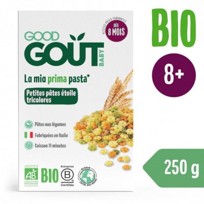 Good Gout BIO trojbarevné hvězdičky těstoviny - Sáček 250 g