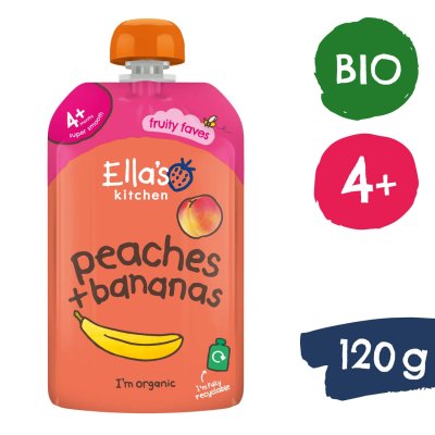 Ella's Kitchen BIO banán s broskví - 120 g - obrázek