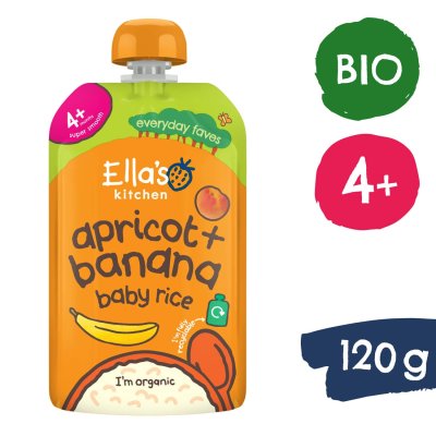 Ella's Kitchen BIO dětská rýže, banán a meruňka - 120 g - obrázek