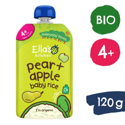 Ella's Kitchen BIO dětská rýže, hruška a jablko - 120 g - obrázek