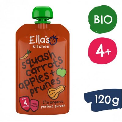 Ella's Kitchen BIO dýně, mrkev, jablko a švestka - 120 g