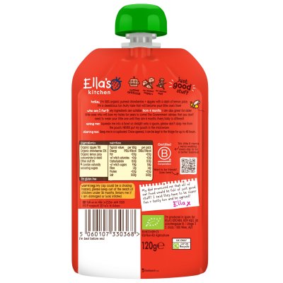 Ella's Kitchen BIO jahoda a jablko - 120 g - obrázek