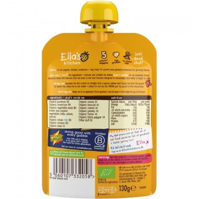 Ella's Kitchen BIO kuřátko s kukuřičnou kaší- 130 g - obrázek