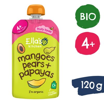 Ella's Kitchen BIO mango, hruška a papája - 120 g - obrázek