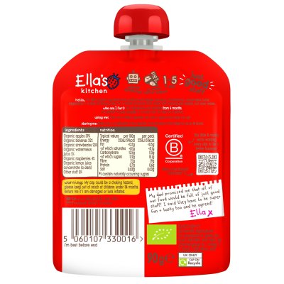 Ella's Kitchen BIO Red One ovocné pyré s jahodami - 90 g - obrázek