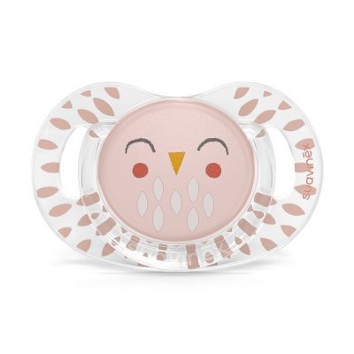 Suavinex Bonhomia Premium dudlík anatomický 18 m+ - Sovička/růžová