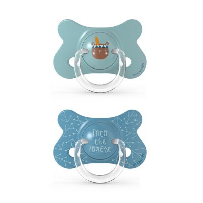 Suavinex Fusion Forest fyziologický dudlík silikon 4 - 18 m - Modrá