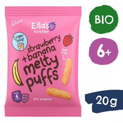 Ella's Kitchen BIO křupky jahoda a banán - 20 g