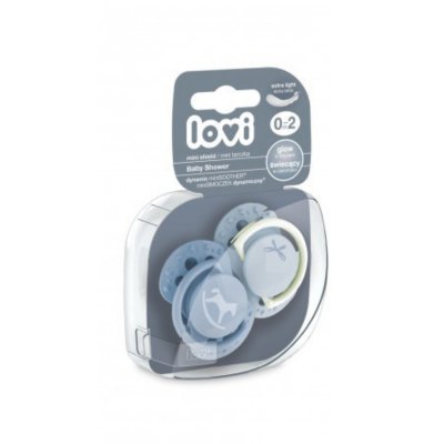 Lovi Mini dudlík Baby Shower 0 - 2m - Kluk, 2 ks
