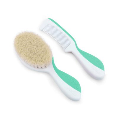 Nuvita sada kartáčů na vlasy pro miminka - Cool Green