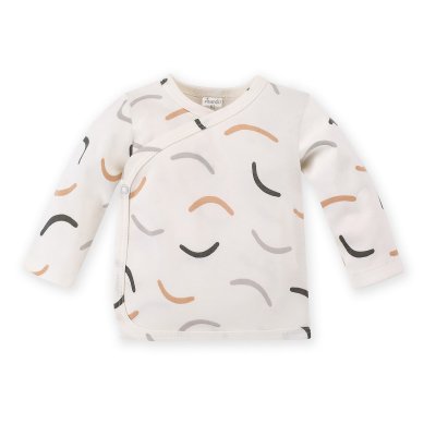 Pinokio Le Tigre Zavinovací kabátek s dlouhým rukávem - Ecru print, vel. 62