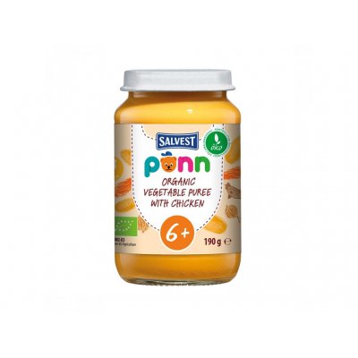 Salvest Ponn BIO kuřecí maso se zeleninovým pyré - 190g, 6m+ - obrázek