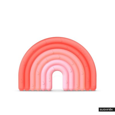 Suavinex Kousátko silikonové Duha - Růžové