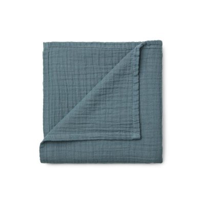 Liewood Ben Mušelinová zavinovací plena - Solid Whale Blue - obrázek