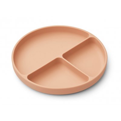 Liewood Frodo Dělený talíř s víčkem Mr. Bear - Mustard/Tuscany Rose mix - obrázek