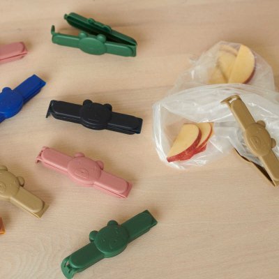 Liewood Gonzo Klipy na šáčky 18 ks Mr. Bear - Faune Green Multi mix - obrázek