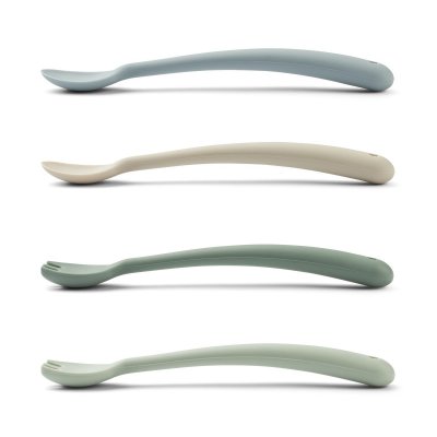 Liewood Shea Set lžiček a vidliček 4 ks - Dusty Mint Multi mix - obrázek