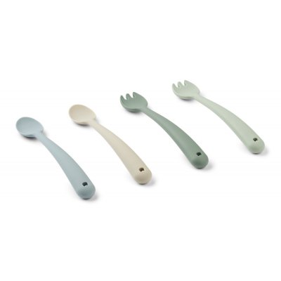 Liewood Shea Set lžiček a vidliček 4 ks - Dusty Mint Multi mix - obrázek