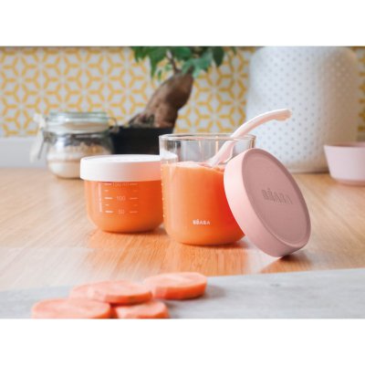 Béaba Kelímek na jídlo skleněný 2 ks - Old Pink - obrázek