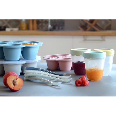 Béaba Kelímky na jídlo silikonové 3 ks - Spring - obrázek