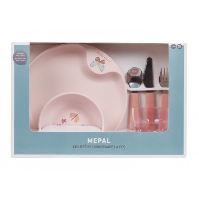 Little Dutch Dětská jídelní sada 6-dílná - Květiny a motýli - obrázek