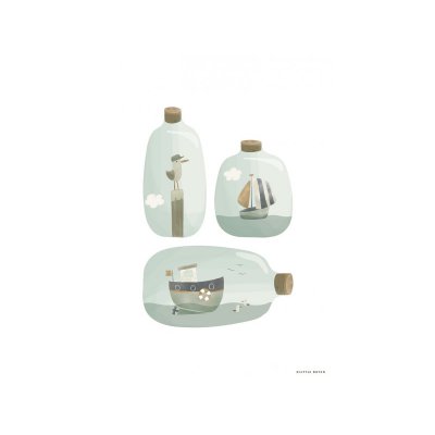 Little Dutch Plakát Námořnický záliv A3 - White - obrázek