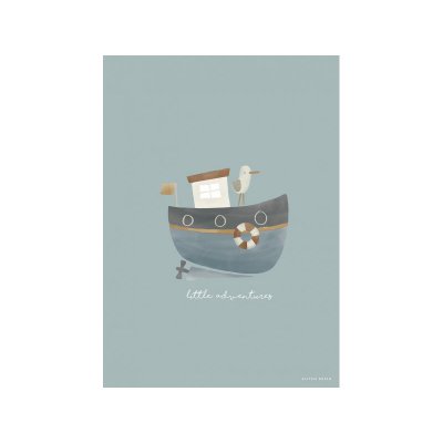 Little Dutch Plakát Námořnický záliv A3 - Blue - obrázek