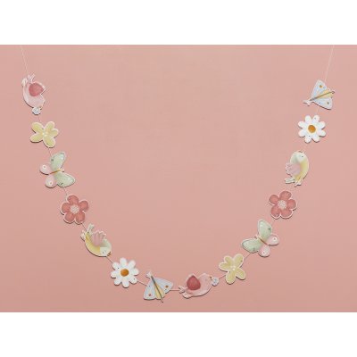 Little Dutch Dekorativní girlanda - Květiny a motýli - obrázek