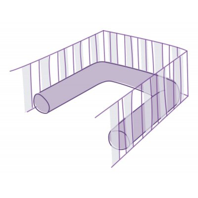 Träumeland válec do postýlky - Twister blau - obrázek