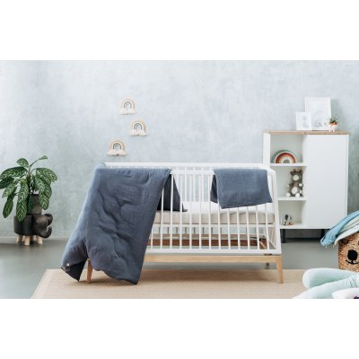 Träumeland povlečení GOTS 135/200 + 80/80 - Blau - obrázek