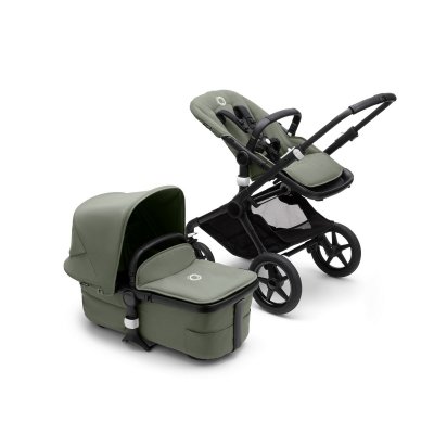 Bugaboo Fox3 Kompletní kočárek - Black/Forest Green/Forest Green