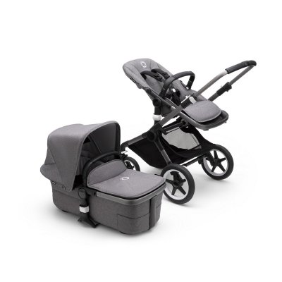 Bugaboo Fox3 Kompletní kočárek - Graphite/Grey Melange/Grey Melange